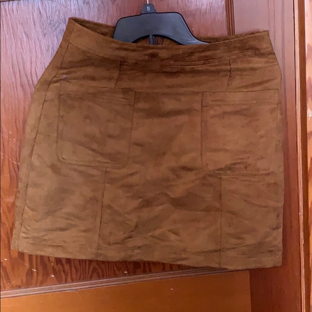 Suede Brown Mini skirt